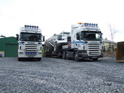 Dolphin Haulage Midleton County Cork Ireland offer a comprehensive range of services to the customer Dolphin Haulage operates many routes throughout Ireland, the UK and mainland Europe. Distance is no object. We use 420hp to 580hp Scania tractor units. Lowloaders,Curtainsiders, Flatbeds, Aluminum Tipper's, Flats with twist locks, Expandable trailer's up to 100ft. Servicing many industries Agricultural, Construction, Heavy Industry, High Tech, Pharmaceutical, Industrial Goods We are specialists in abnormal loads
